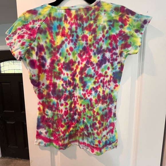 ~Pink Line~ Colorful Tie-Dye T-Shirt - Picture 4 of 5